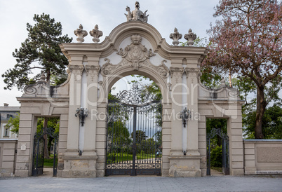 Nice castle entrance in Keszthely, Hungary