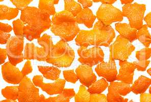 Background from tangerine pelts