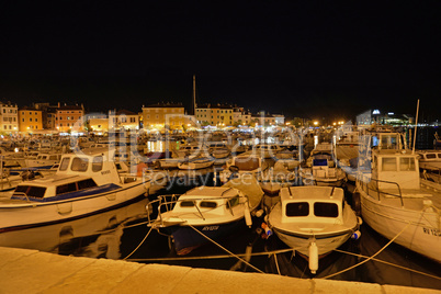 Hafen von Rovinj, abends