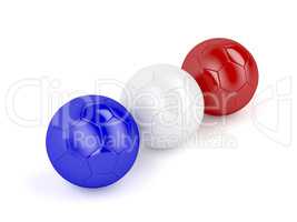 Football balls with flag of France