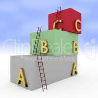 Ashlar blocks with letters and ladders