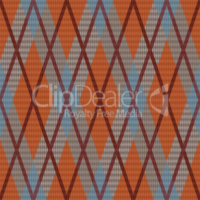 Seamless rhombic pattern in grey and orange