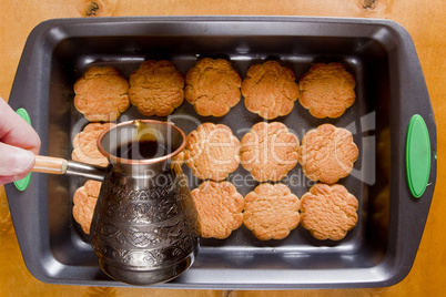 Cookies on a baking sheet