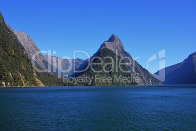 Mitre Peak, famous mountain in the Milford Sound