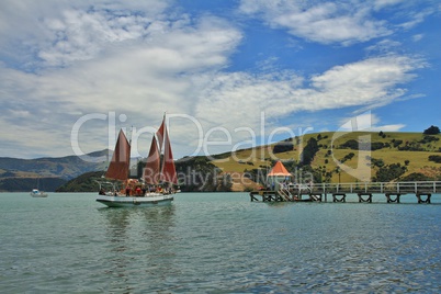 Summer scene in Akaroa