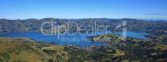 Beautiful landscape on the Banks Peninsula, New Zealand