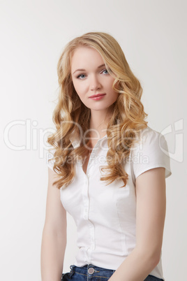 Image of beautiful blonde in casual clothes