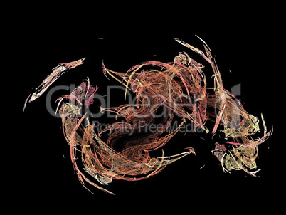 image of one Digital Fractal on Black Color image of one Digital Fractal on Black Color