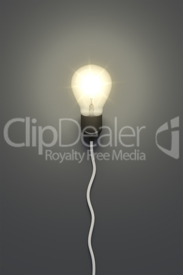 light bulb on a grey background