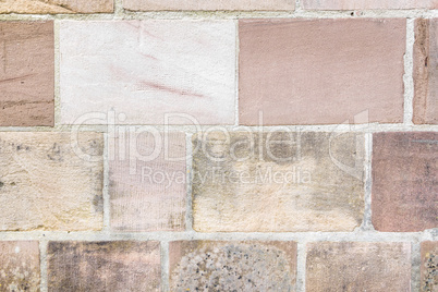 red sand stone wall