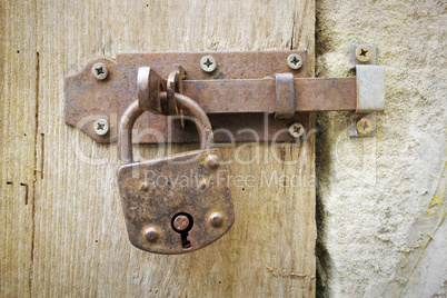old rusty lock