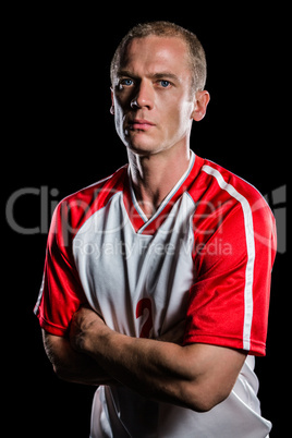 Portrait of volleyball player with arms crossed