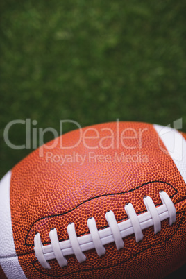 Close up of rugby ball