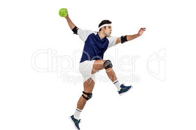 Sportsman throwing a ball