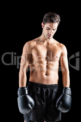 Boxer posing after failure