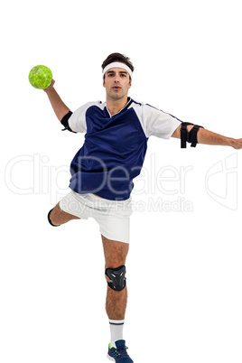 Portrait of sportsman throwing a ball Portrait of sportsman throwing a ball