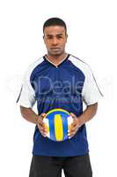 Sportsman holding a volleyball