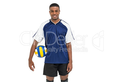 Sportsman holding a volleyball