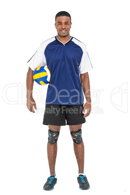 Sportsman holding a volleyball