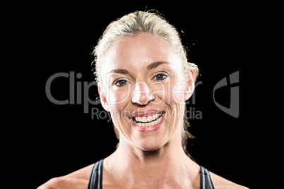 Close-up of athlete smiling