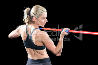 Athlete preparing to throw javelin