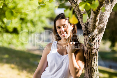 Portrait of beautiful woman smiling