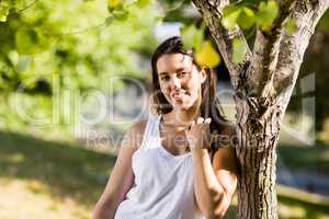 Portrait of beautiful woman smiling