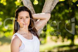 Portrait of beautiful woman smiling