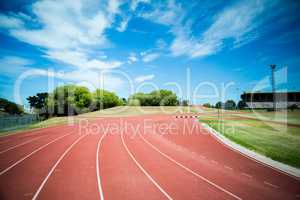 Hurdle on the running track