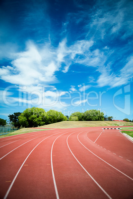 Hurdle on the running track