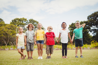 Children holding hands