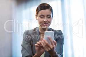 Businesswoman using a phone