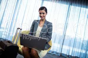 Businesswoman using a computer