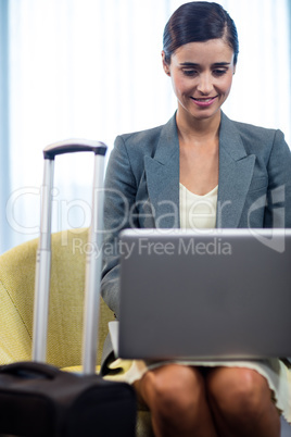 Businesswoman using a computer