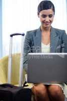 Businesswoman using a computer