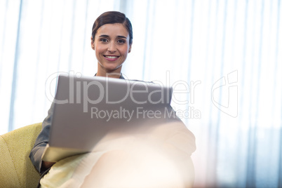 Businesswoman using a computer