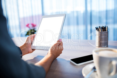 Business people using a tablet computer