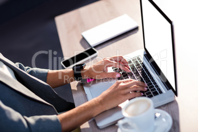 Business people using a laptop