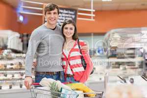 Portrait of cute couple embracing