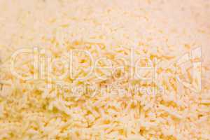 View of  grated cheese