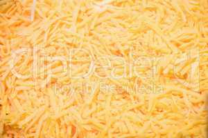 View of grated cheese