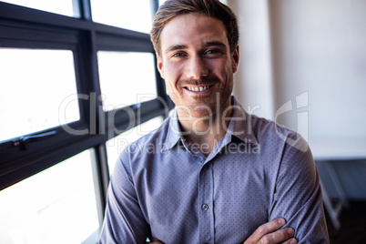 Businessman with arms crossed