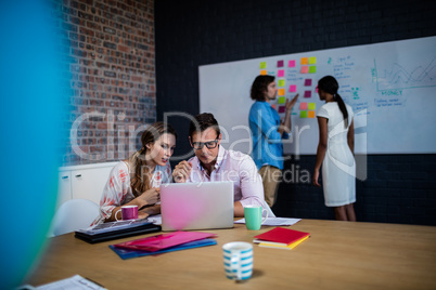 Group of coworkers interacting