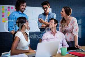 Group of coworkers interacting