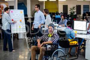 Designer in a wheelchair