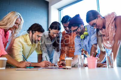 Group of designers drawing