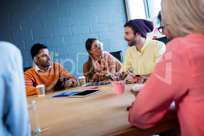 Group of designers working on a project