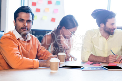 Group of smiling coworkers