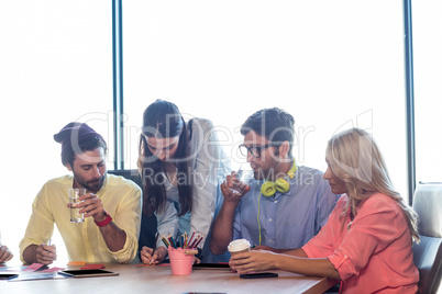 Group of smiling coworkers