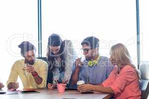 Group of smiling coworkers